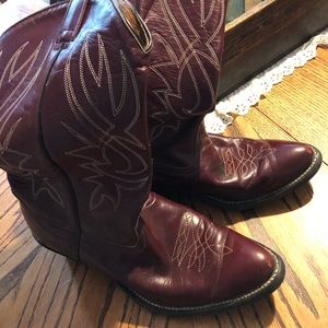 Wine Colored Cowboy Boots